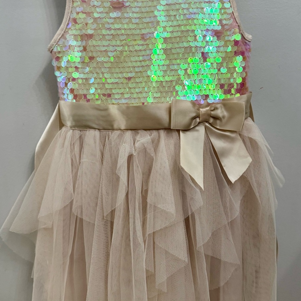 Iridescent Sequin and Tulle Kids Dance Dress